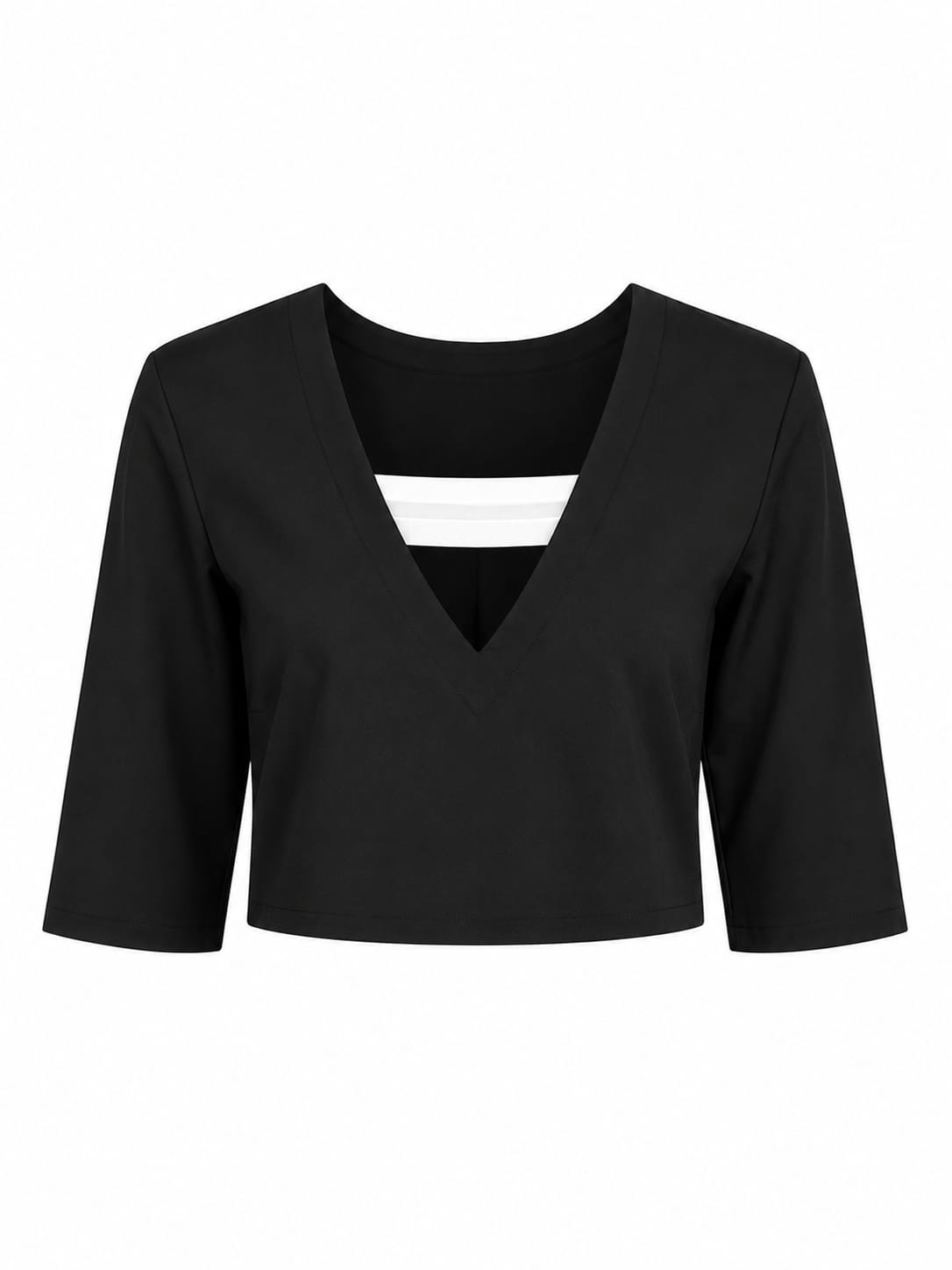 Brooklyn Scarf Top Black
